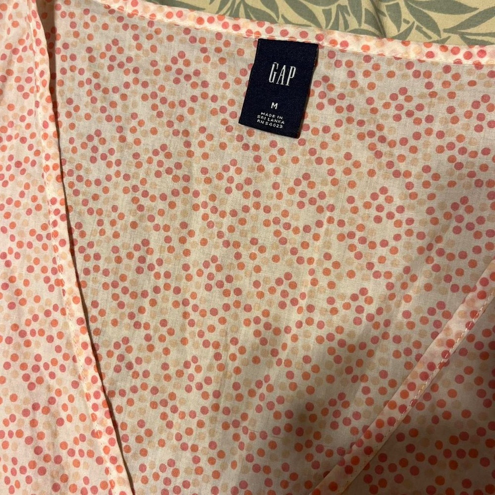 Y2K Gap Polka Dot Cotton Babydoll Top Size Medium Twee Coquette Downtown Girl - Picture 5 of 7